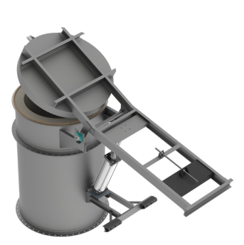 industrial furnace pop top damper system