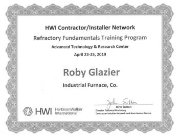 Certificate for HWI Training Program