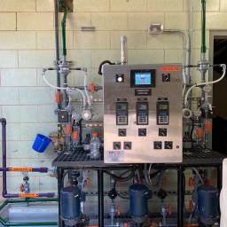 fully-automated caustic skid
